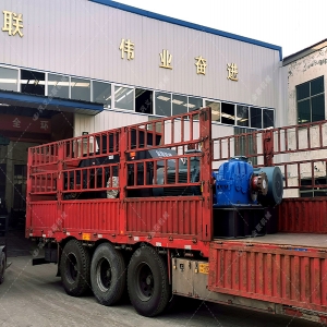 1200x800大型液壓對輥制砂機設備發貨圖片