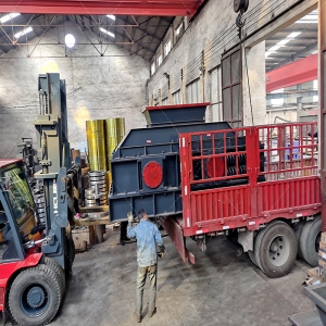 SCF88雙級破碎機,篩分機生產(chǎn)線發(fā)貨圖片_破碎紅土_發(fā)往甘肅武威